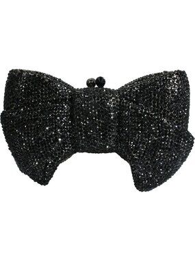 Elegant Rhinestone Bowknot Evening Clutch Handbag for Wedding & Party Events